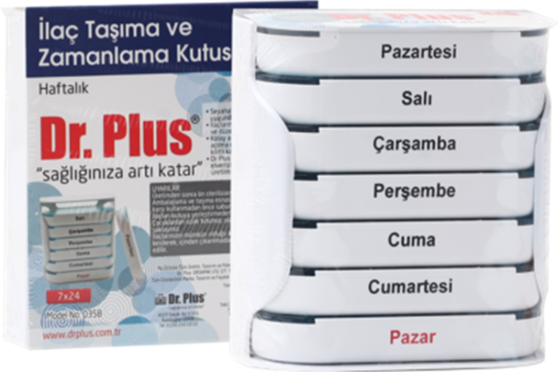 Dr Plus İlaç Saklama Kutusu Haftalık 7x24