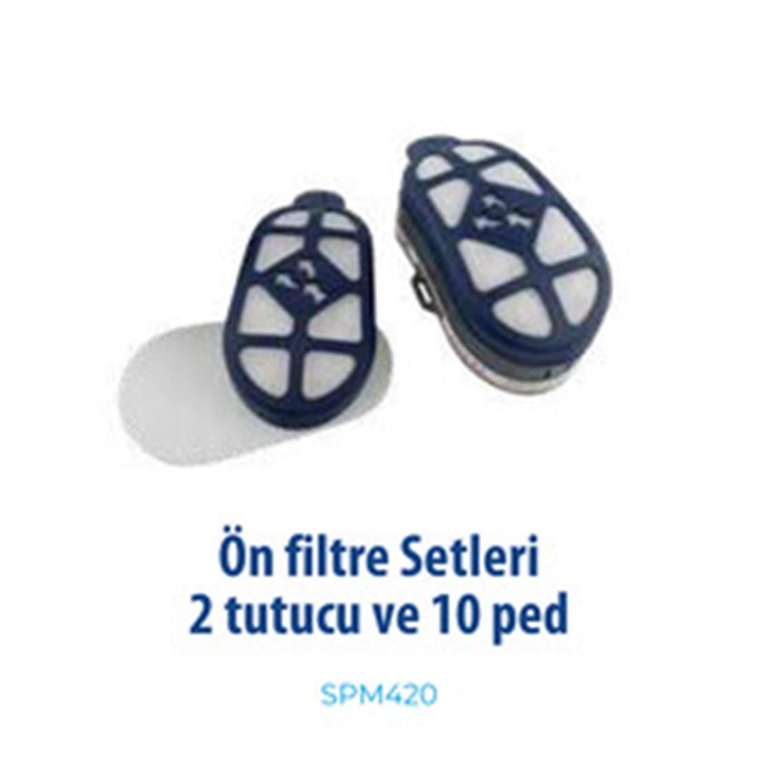 GVS A1P3 Ve B1P3 İçin 10 Adet Toz Pedi 2 Adet Tutucu Kapak SPM420