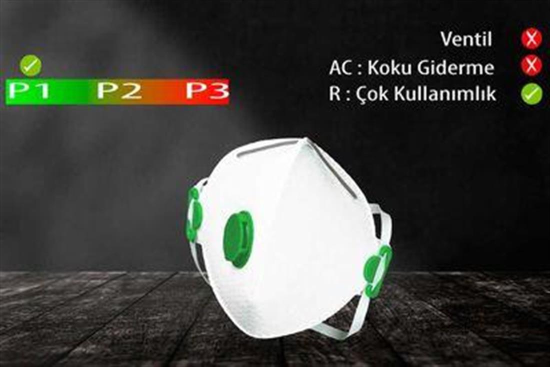 GVS F10000 Segre P1 Ventilsiz Katlanabilir ve Toz Maskesi