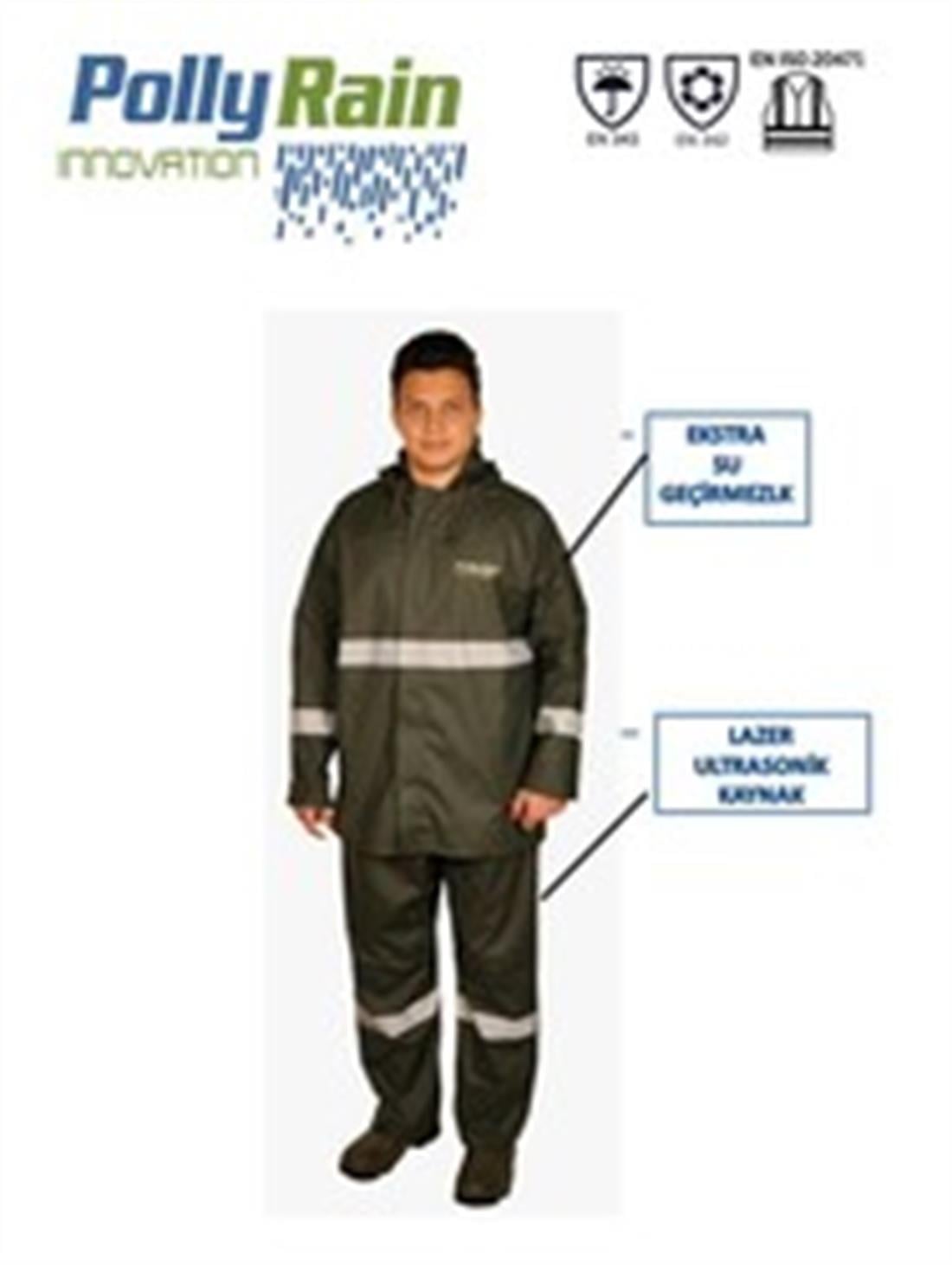 PollyRain Pu Polyamide Pantolon Ceket Takım Yağmurluk