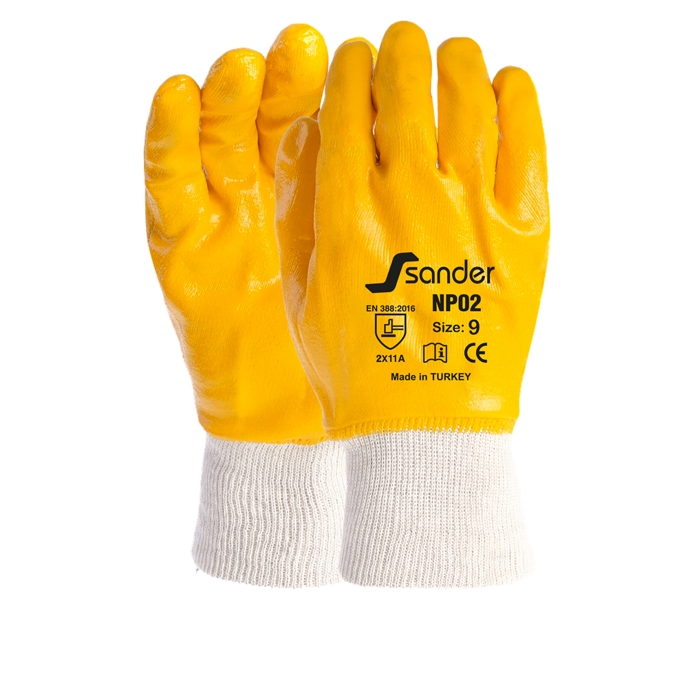 Sander NP02 Sarı Nitril Eldiven