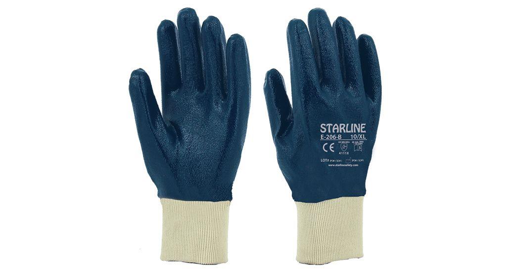 Starline E-206-B Mavi Nitril İş Eldiveni