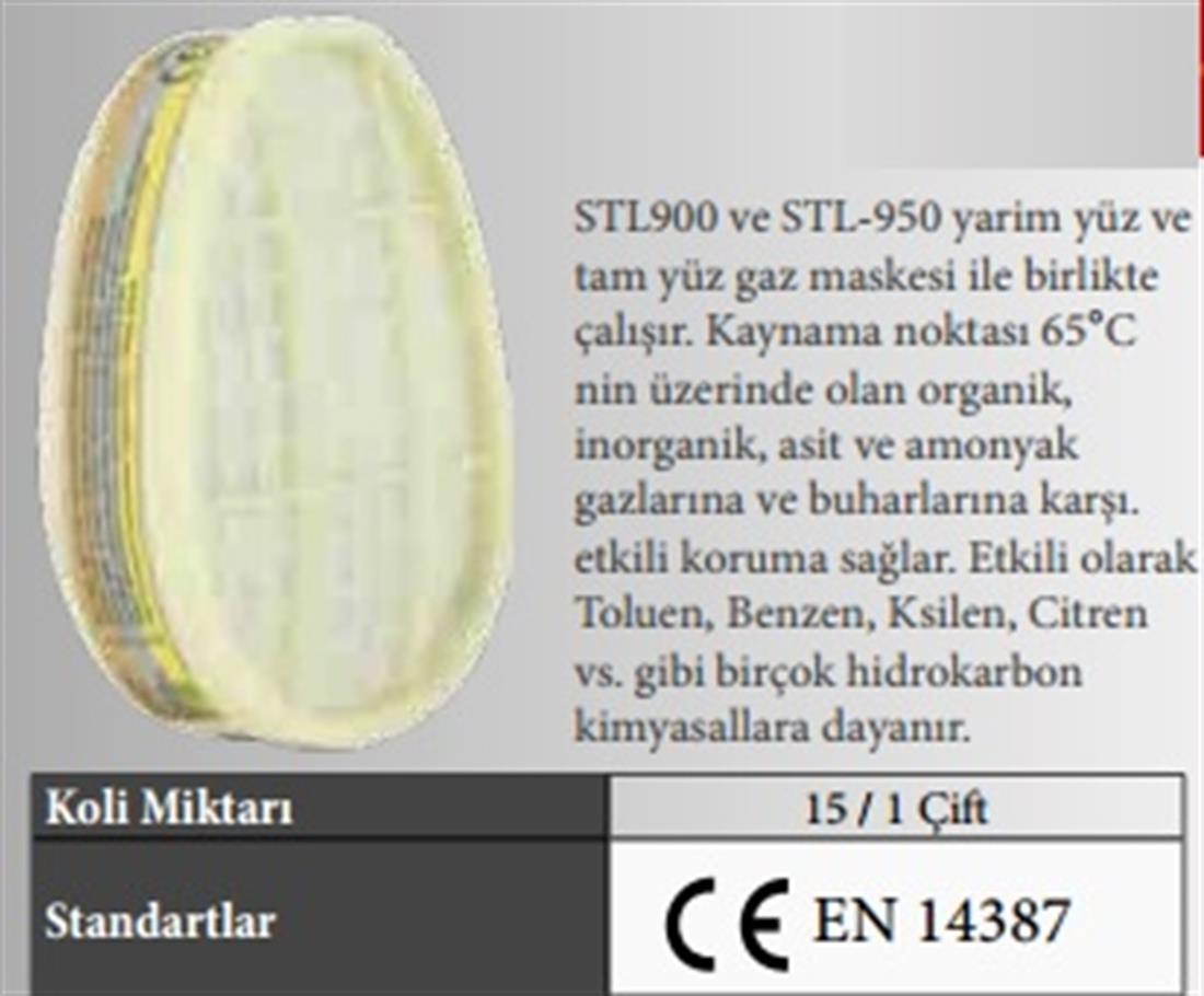 Starline STL-910 ABEK Gaz Filtresi