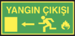 Starline Yangın Çıkışı Sol Ok Tabelası