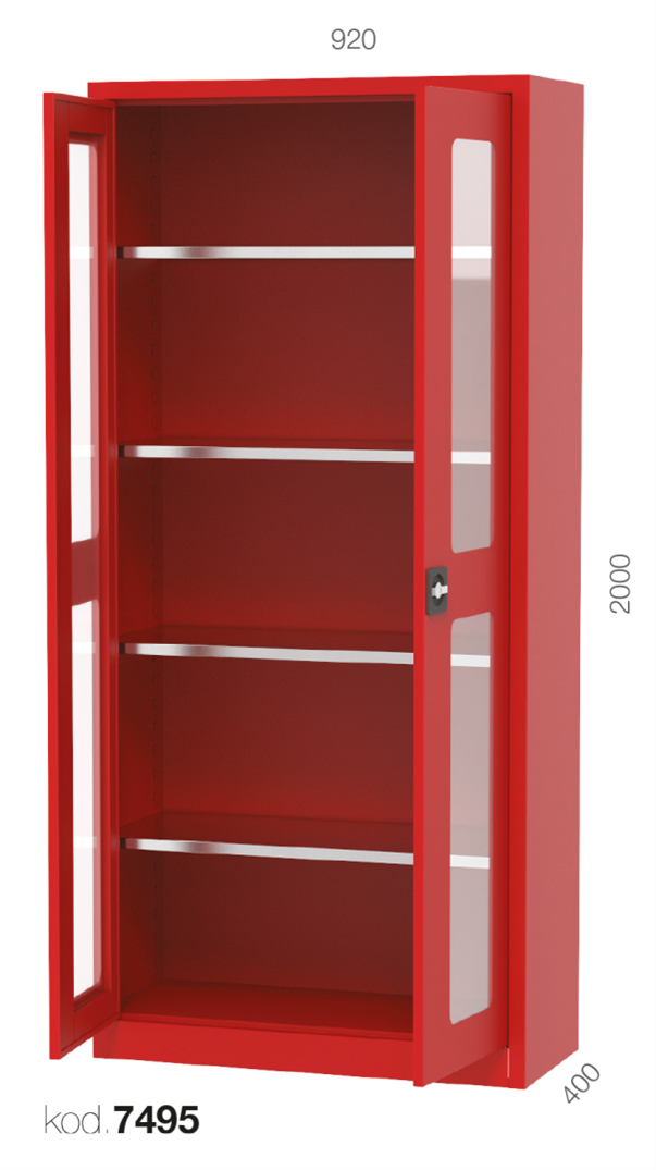 YANGIN MALZEME DOLABI KIRMIZI 198 X 92 X 40
