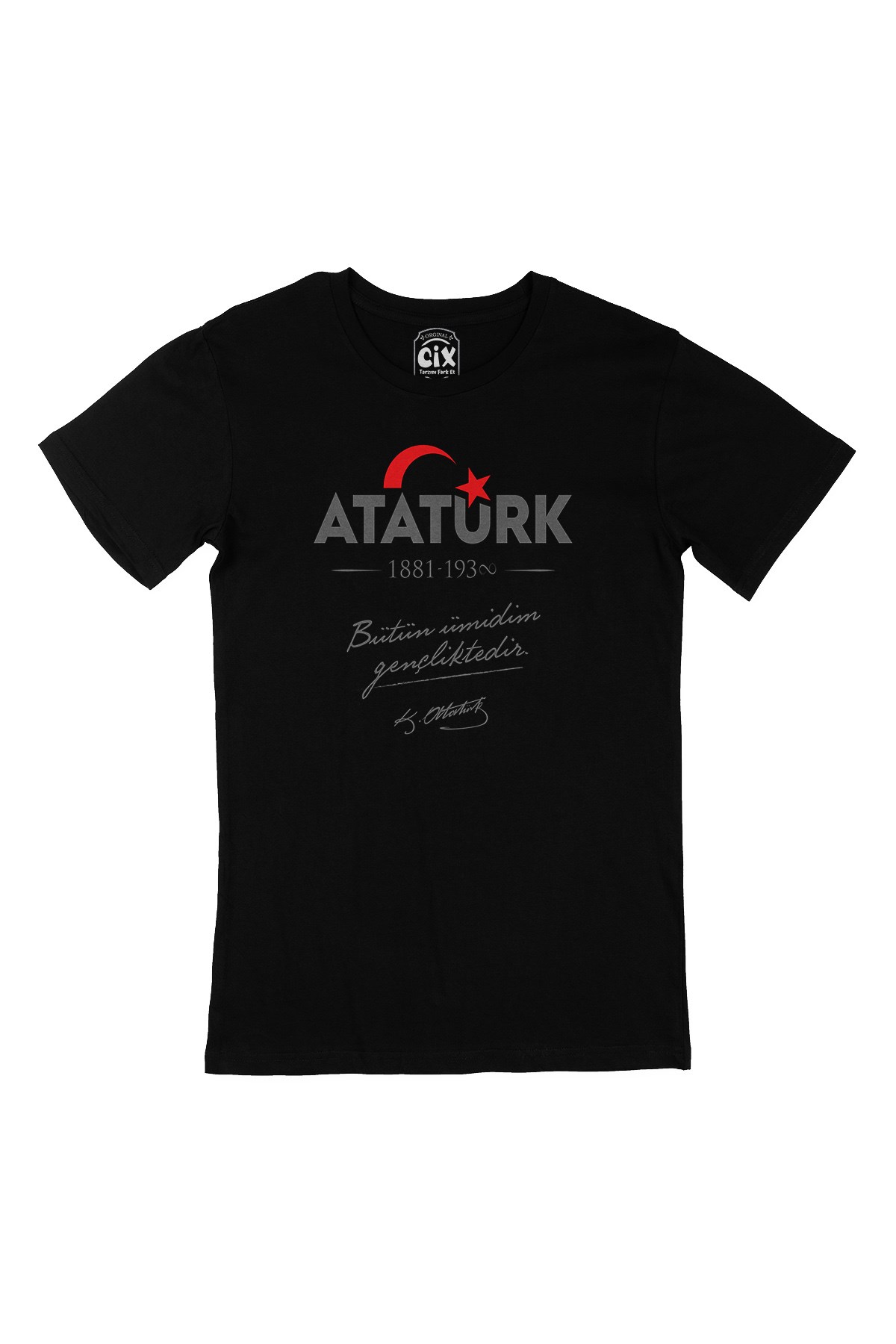 29 Ekim Atatürk Gençlik Siyah Tişört