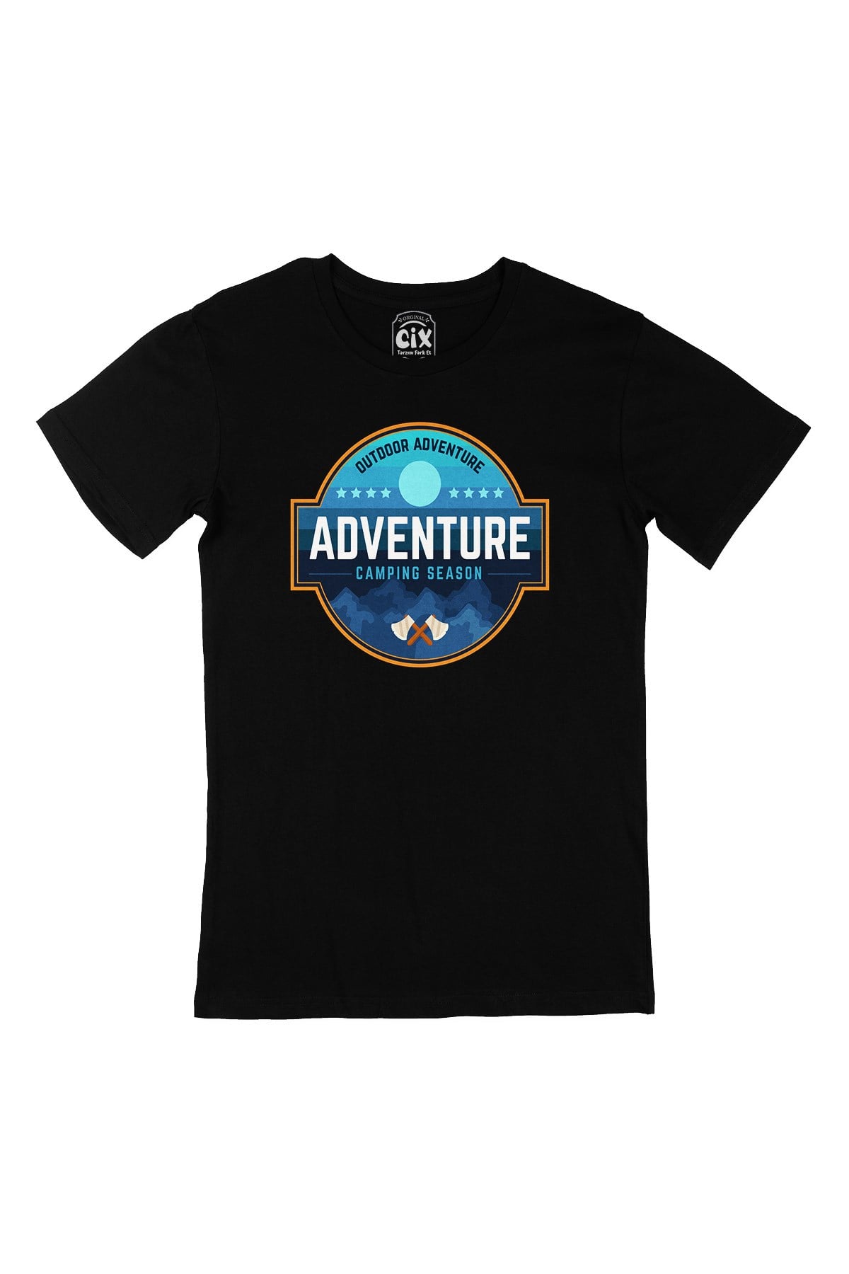 Adventure Camp Siyah Tişört