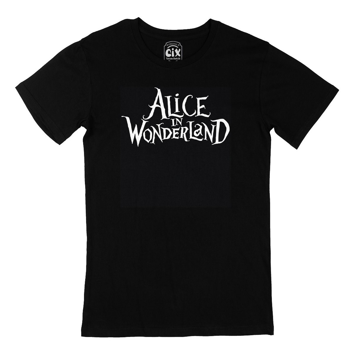 Alice In Wonderland Siyah Tişört