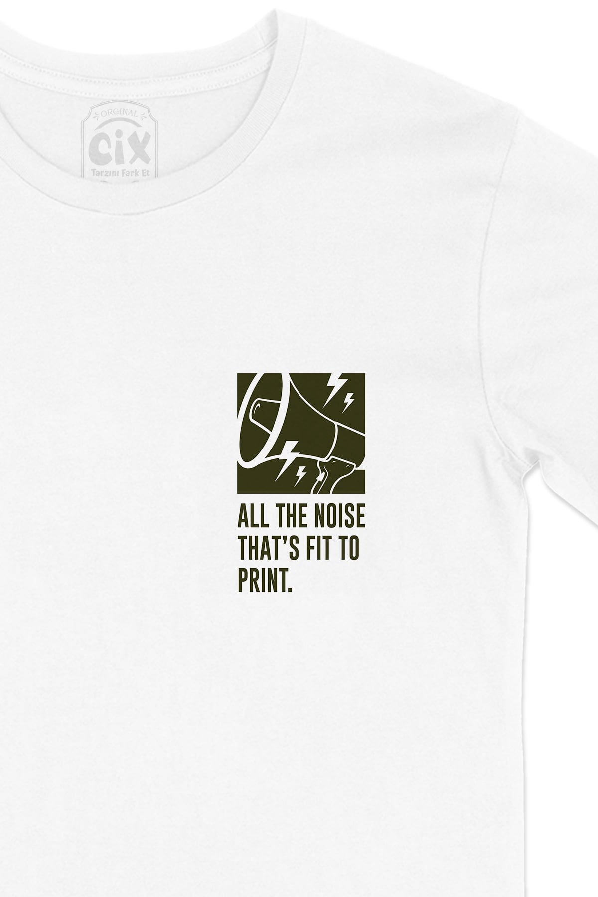 All The Noise Cep Logo Tasarımlı Beyaz Tişört