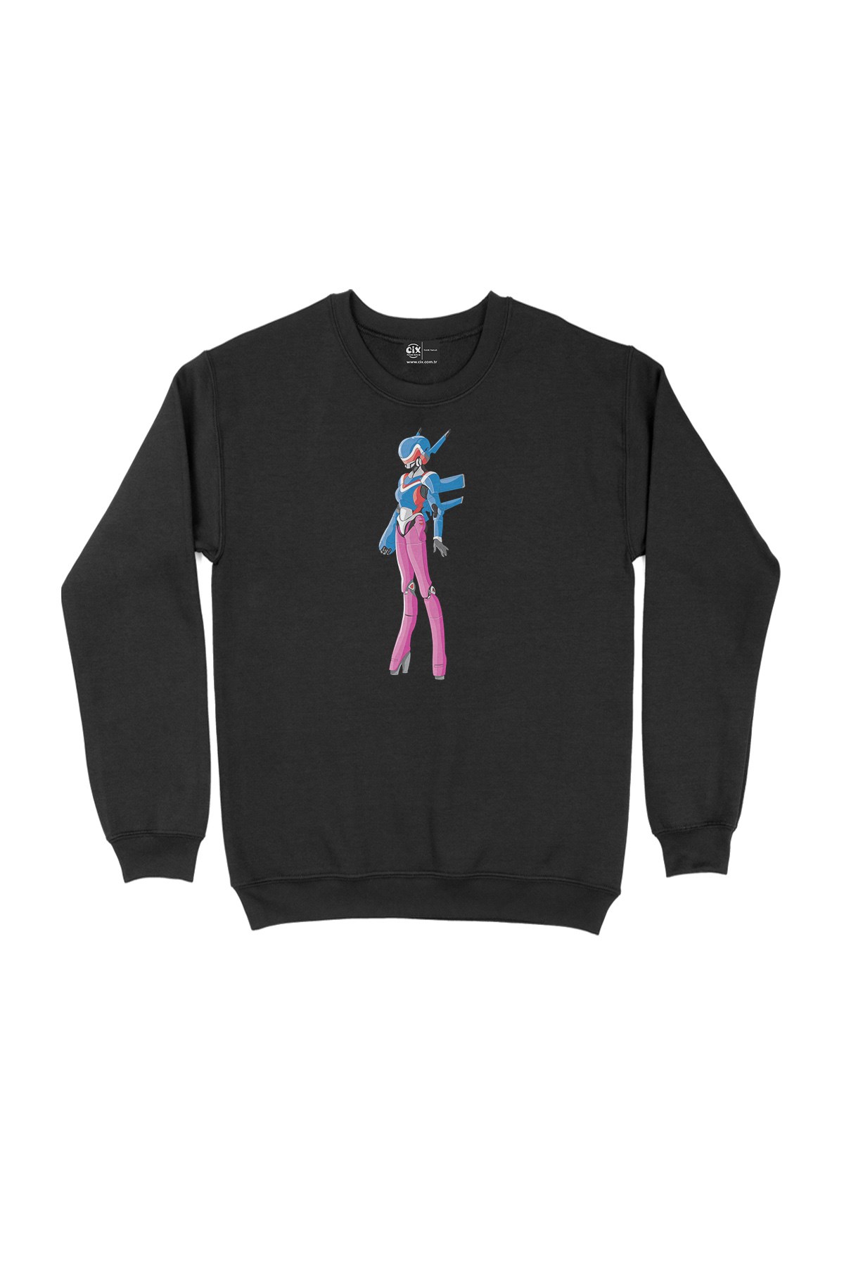 Anime Robot Siyah Sweatshirt