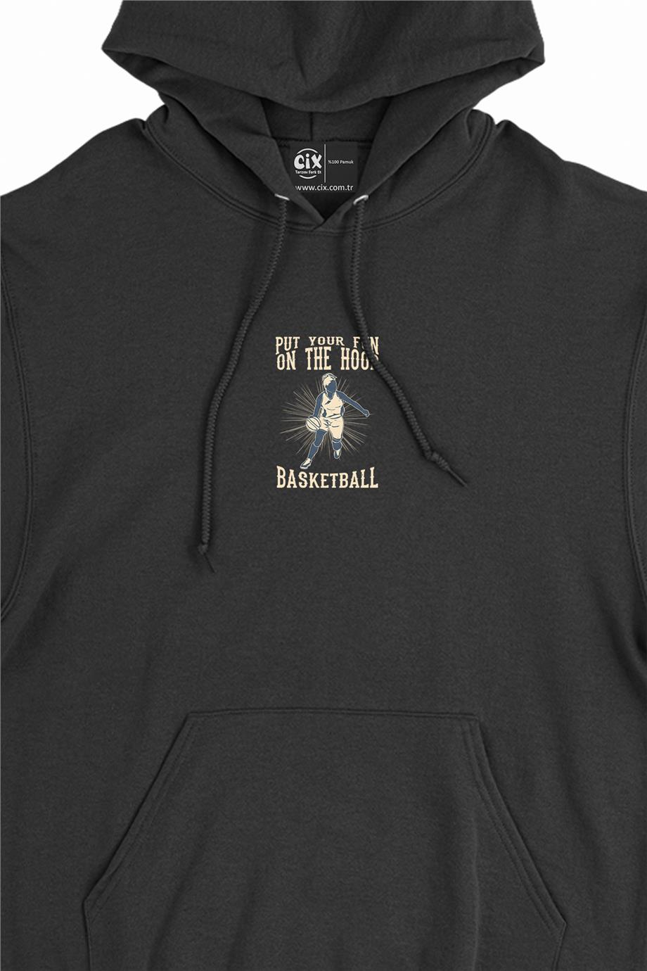 Basketball Girl Minimal Kapşonlu Sweatshirt Hoodie