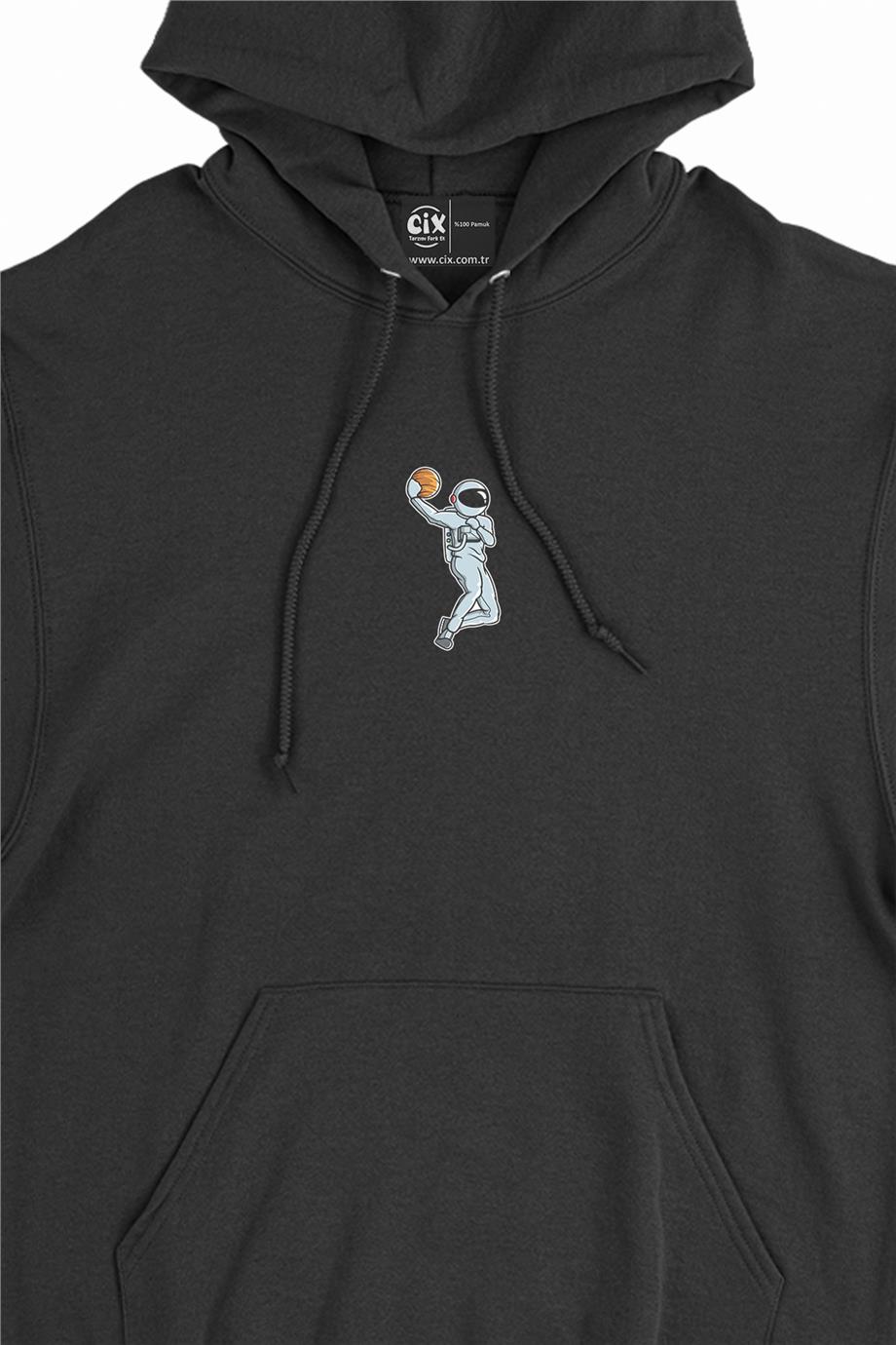 Basketbol Oyuncu Astronot Minimal Kapşonlu Sweatshirt Hoodie