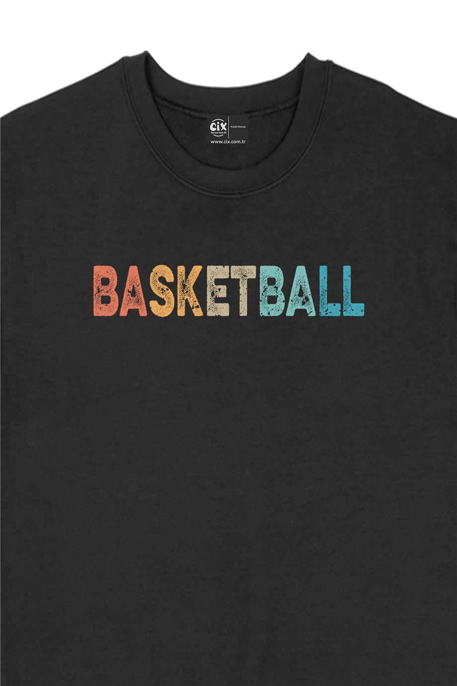 Basketbol Renkli Sweatshirt