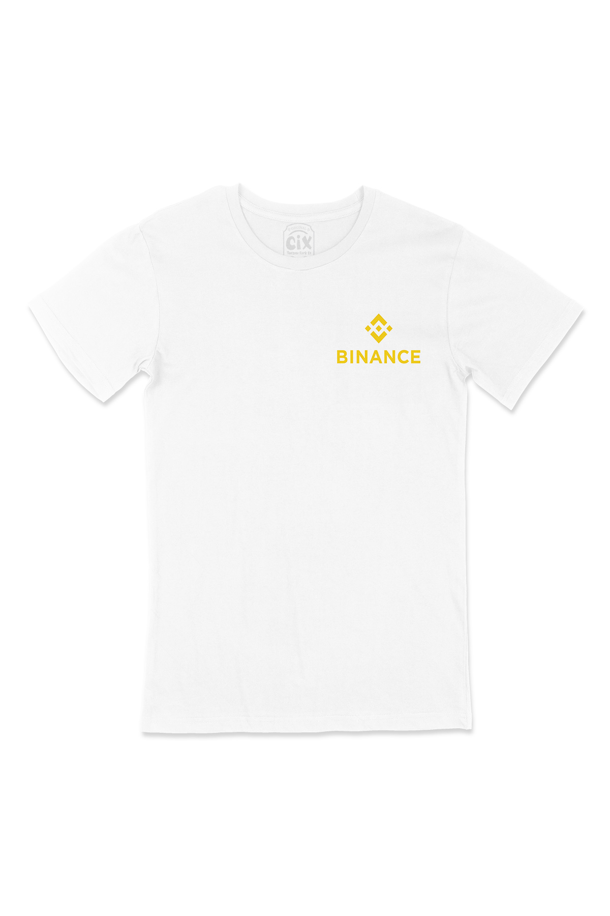 Binance Cep Logo Tasarımlı Beyaz Tişört