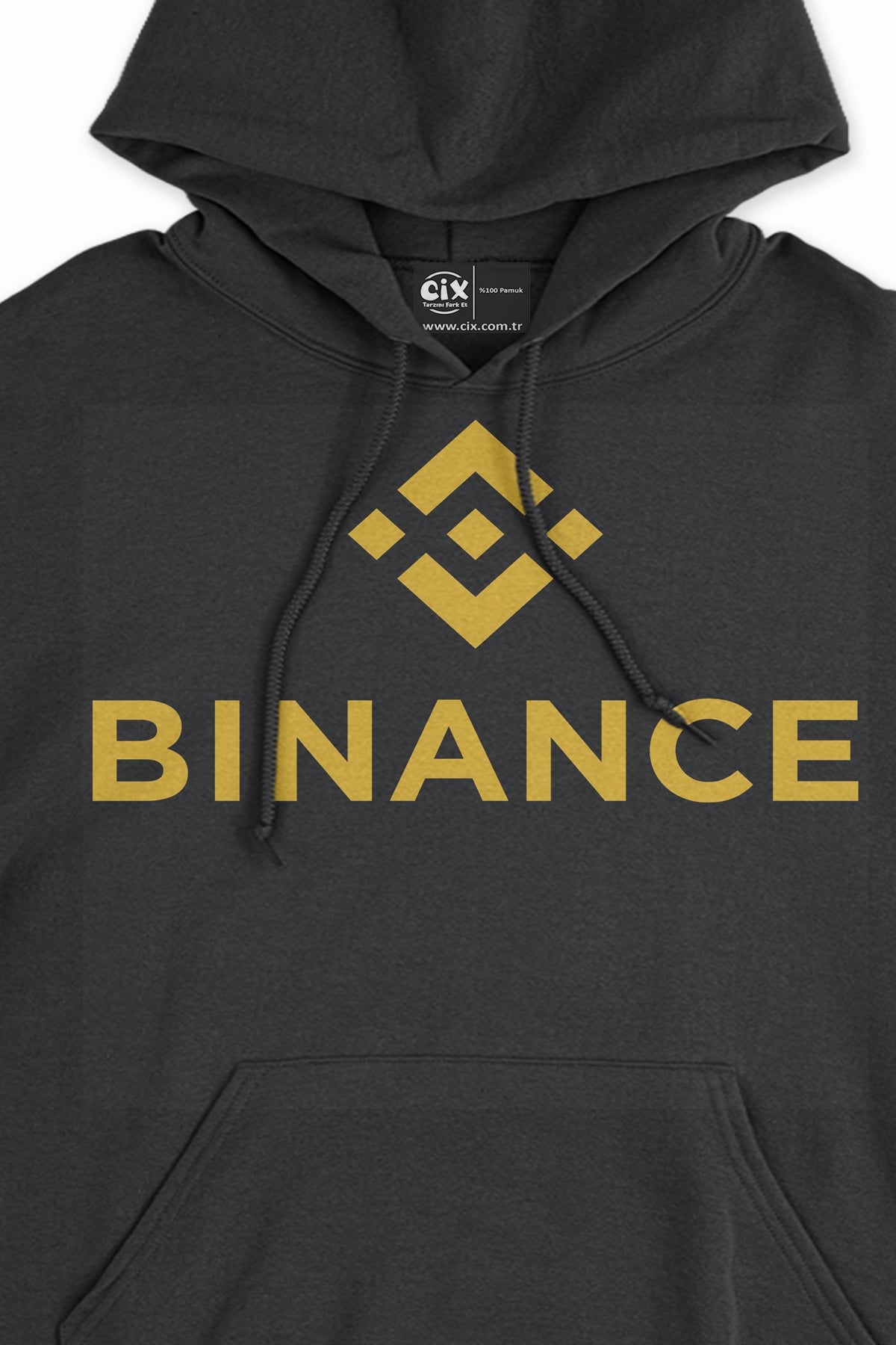 Binance Siyah Sweatshirt Hoodie