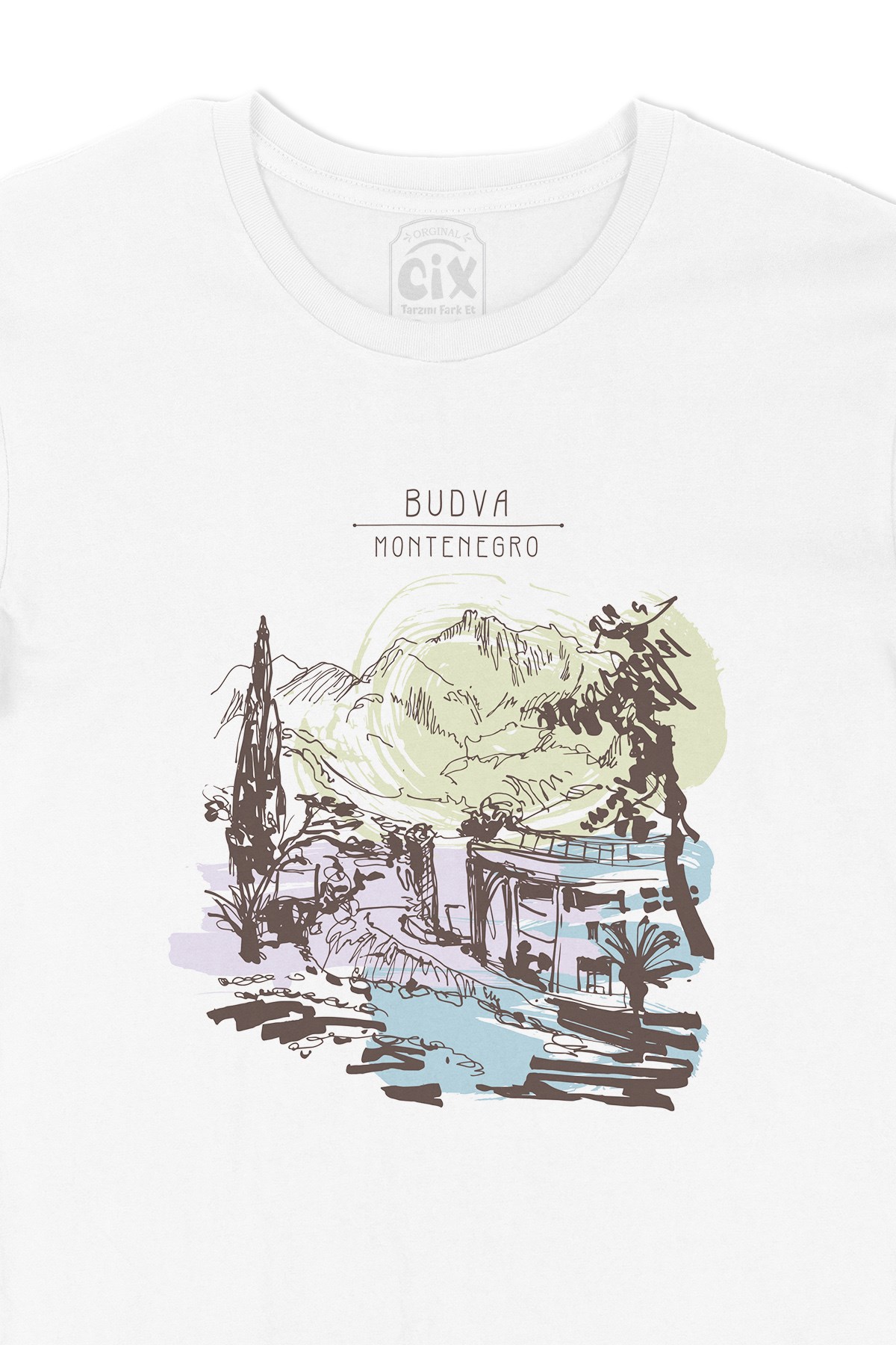 Budva Karadağ Sveti Nikola Tişört