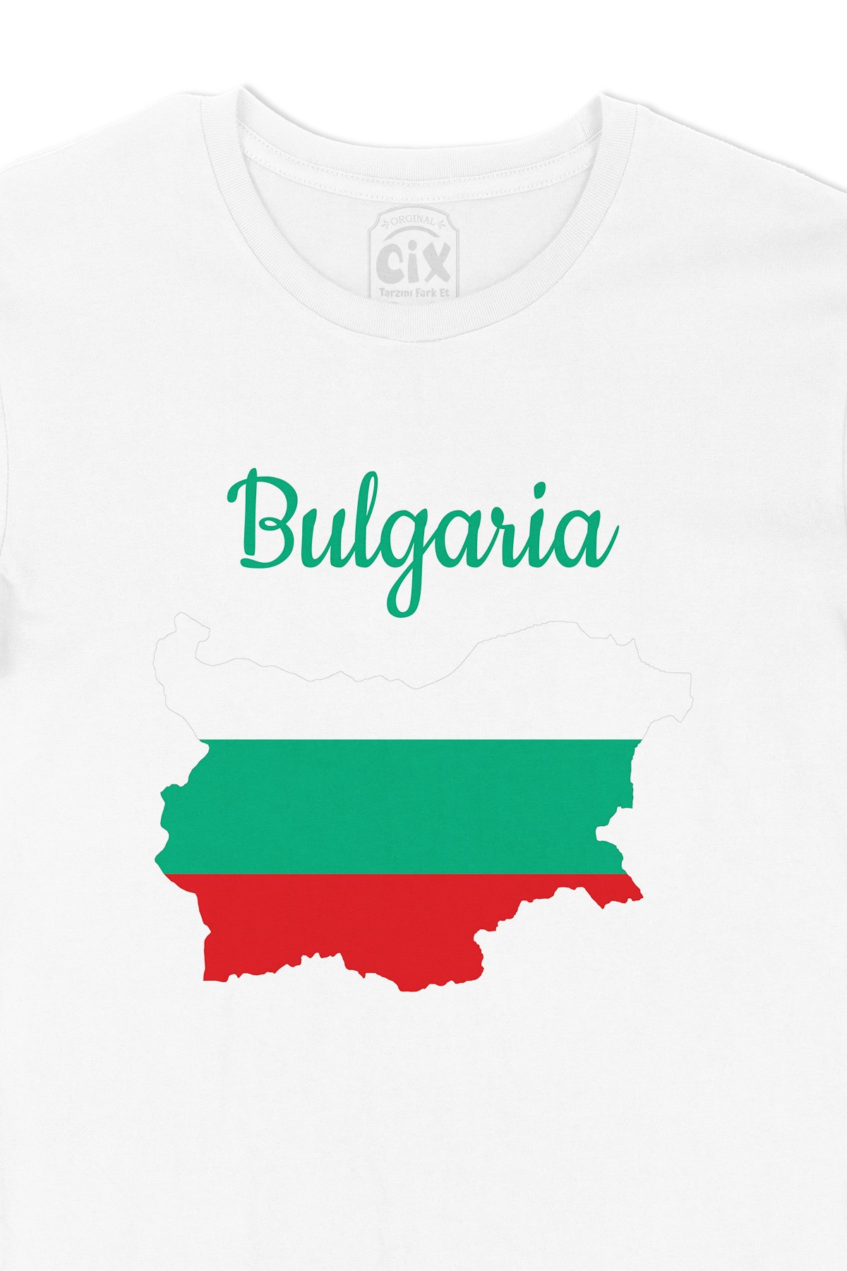 Bulgaristan Haritalı ve Bayraklı Tişört