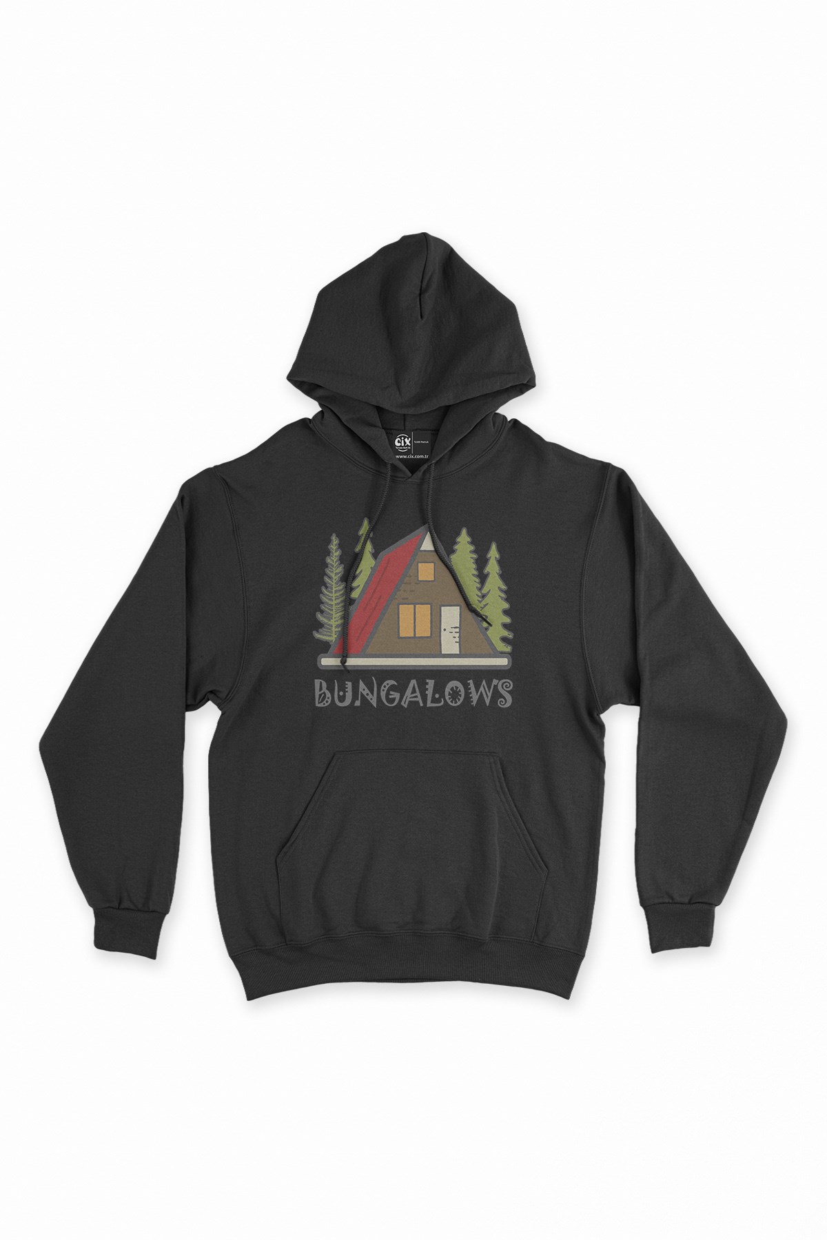 Bungalows Siyah Kapşonlu Sweatshirt Hoodie