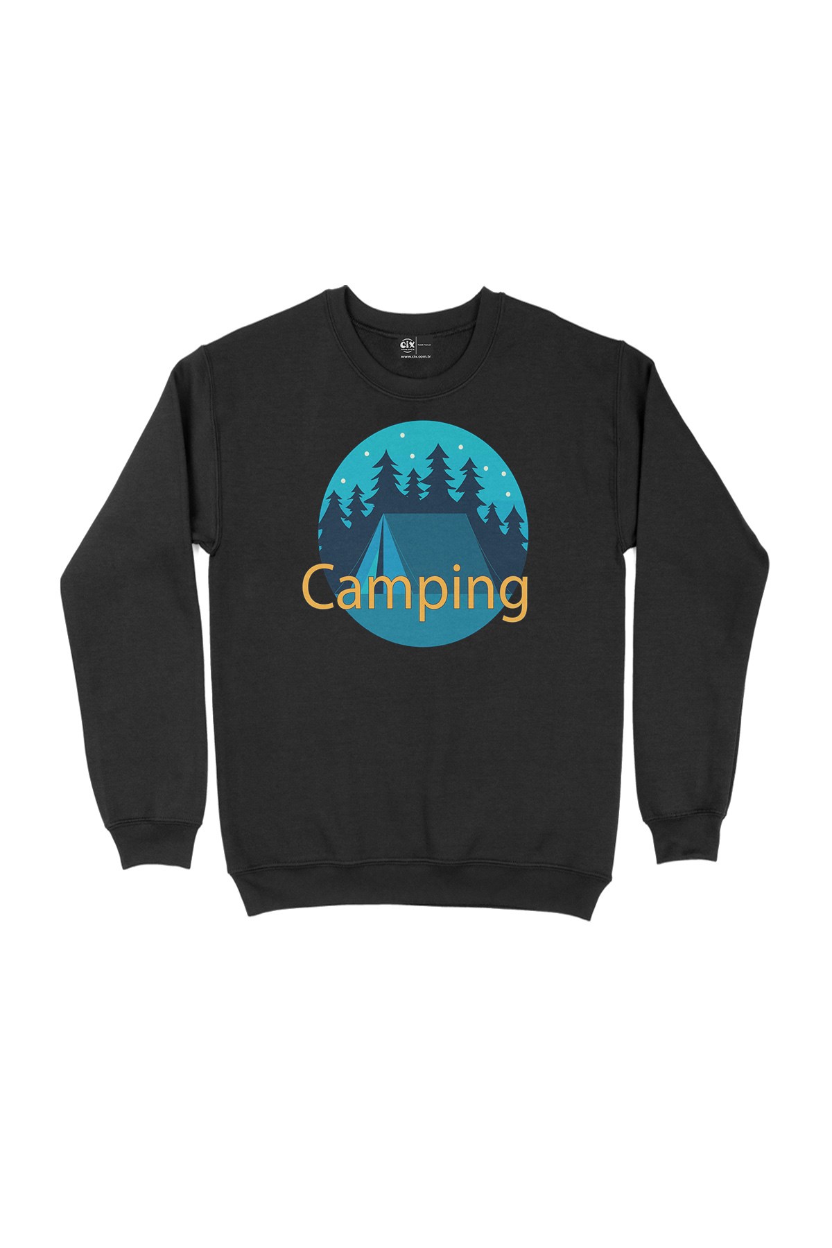 Camping Blue Siyah Sweatshirt
