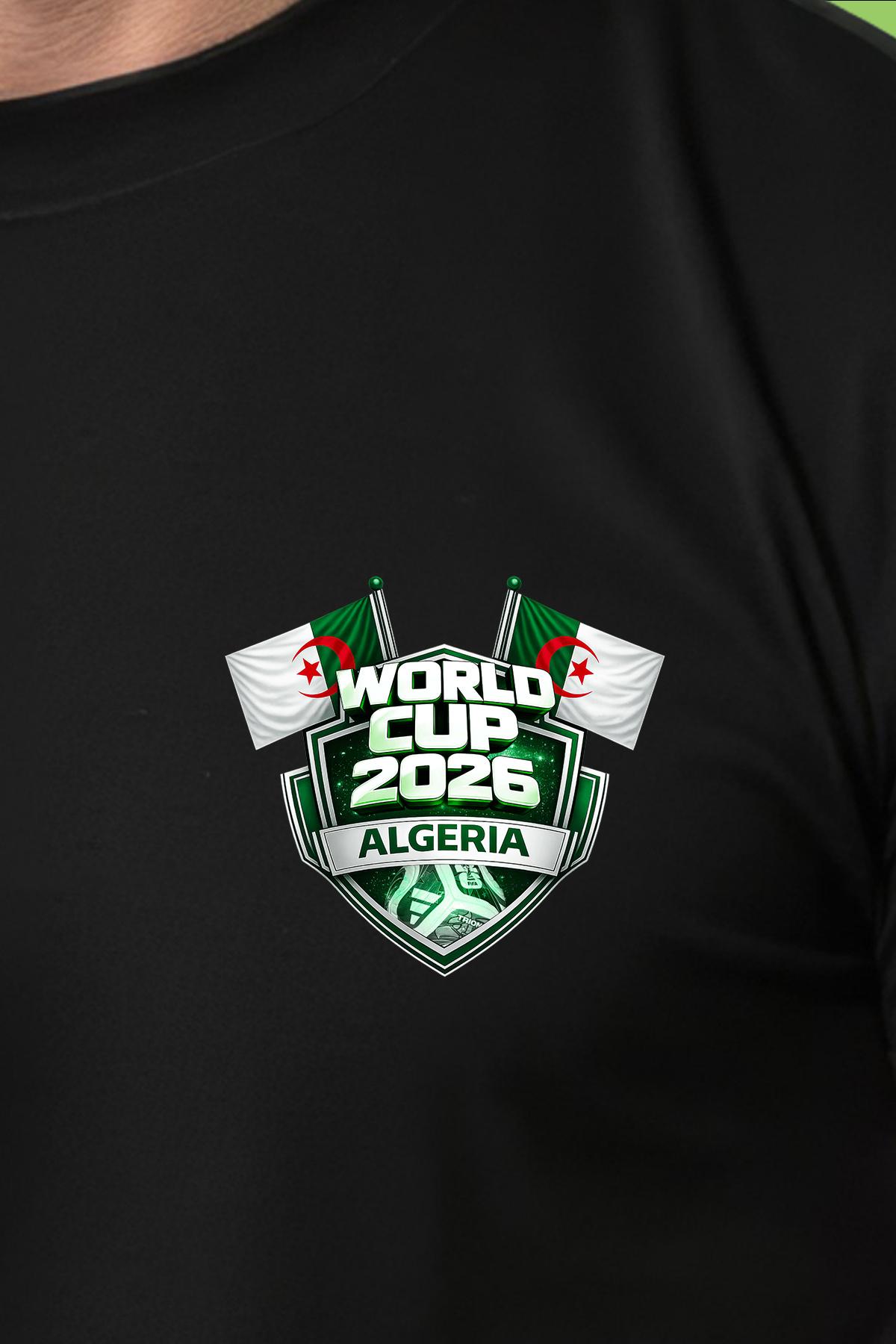 Cezayir Dünya Kupası 2026 Siyah Tişört