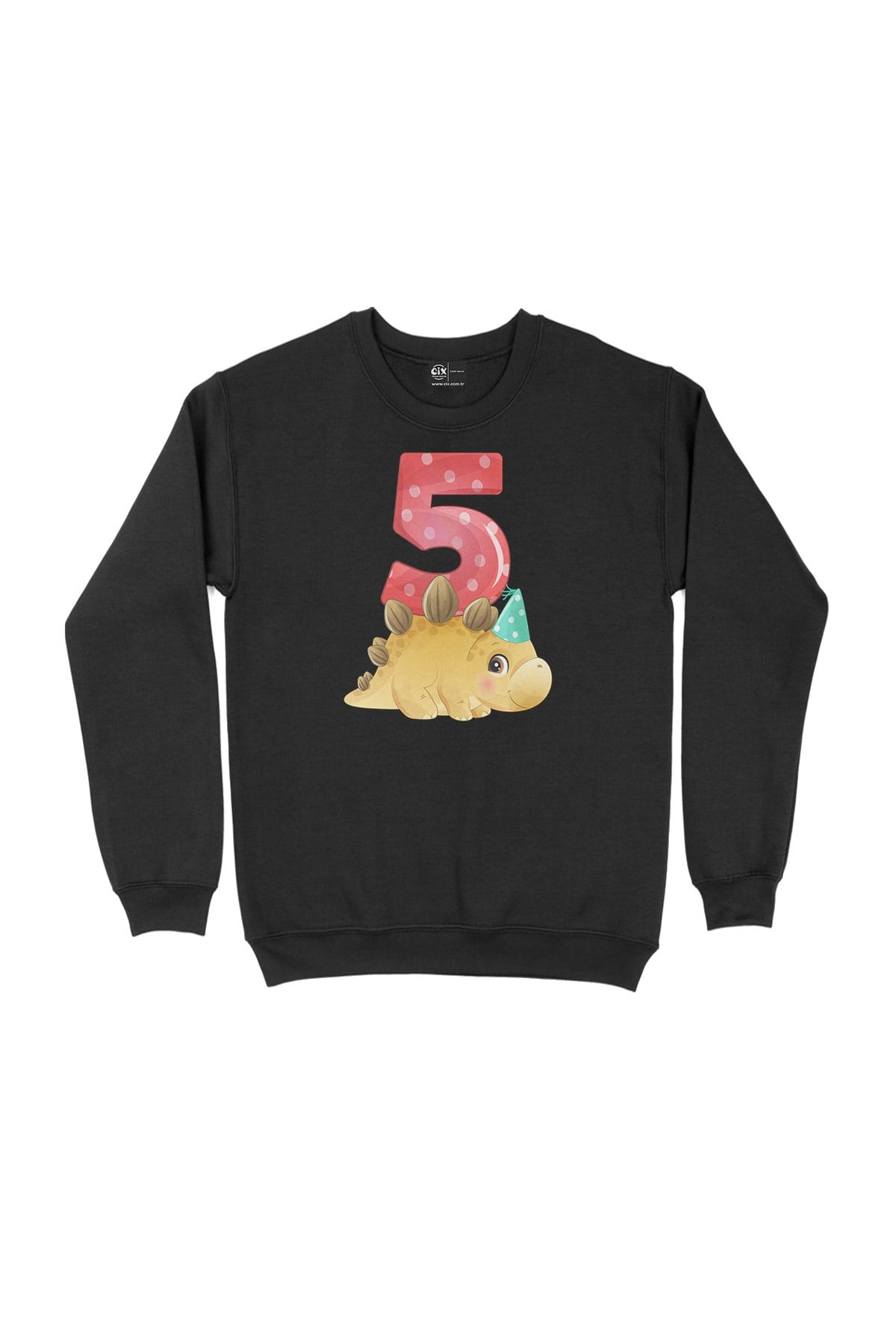 Çocuğumun 5. Yaşına Özel  Siyah Sweatshirt