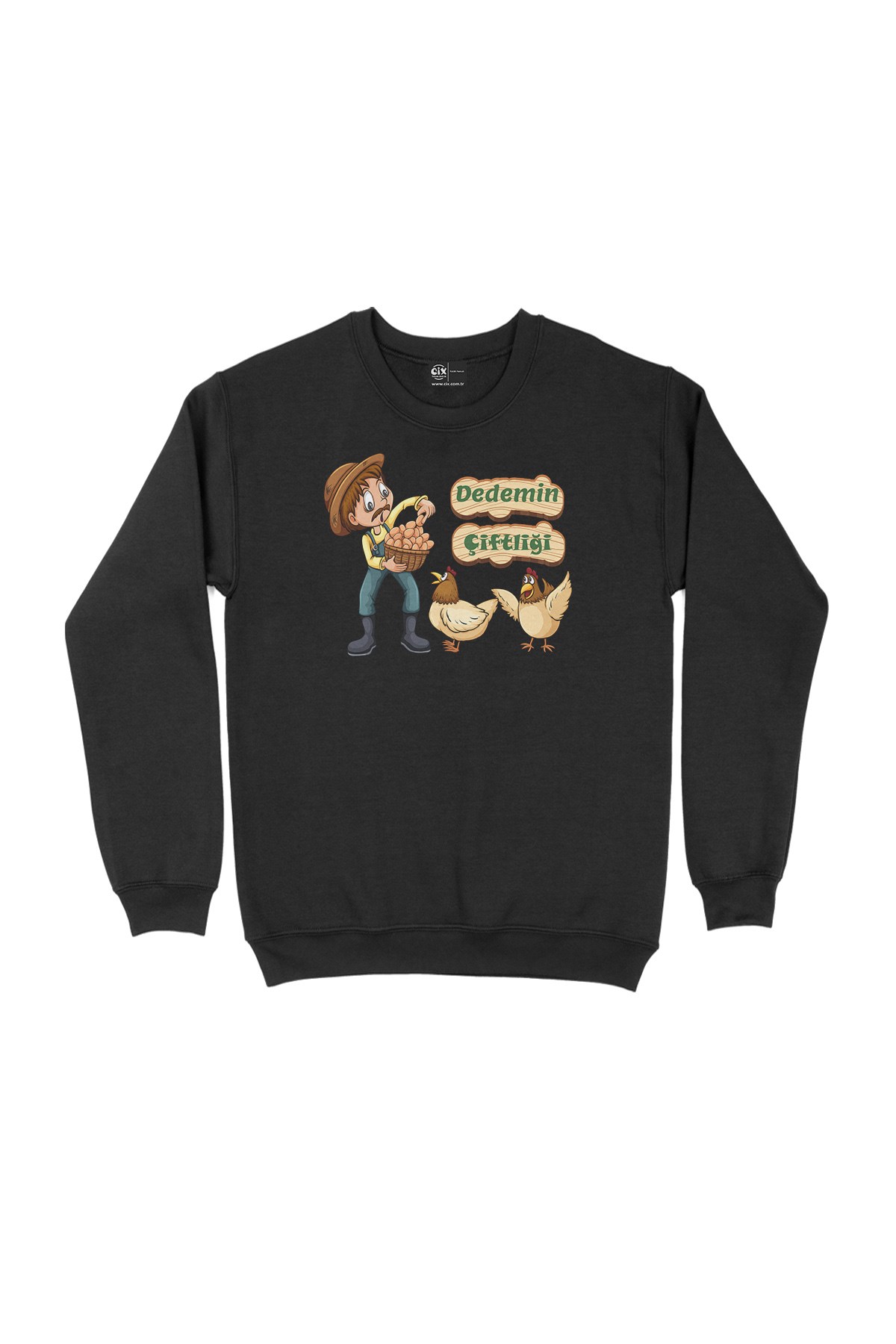 Dedemin Çiftliği Siyah Sweatshirt