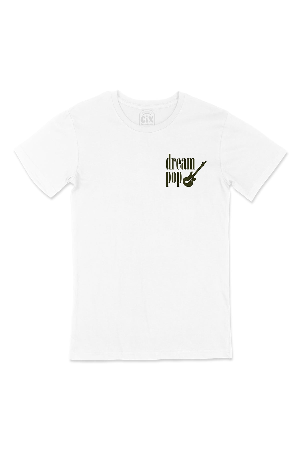 Dream Pop Cep Logo Tasarımlı Beyaz Tişört