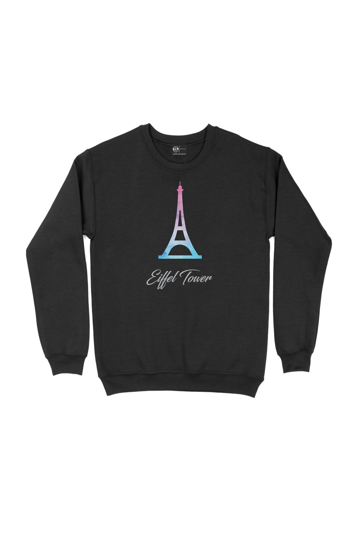 Eiffel Tower Siyah Sweatshirt