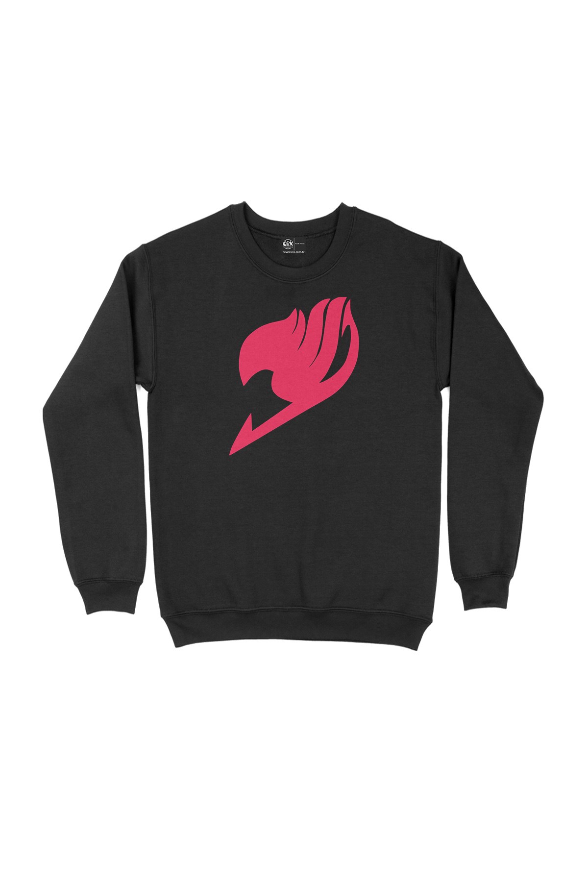 Fairy Tail Logolu Siyah Sweatshirt