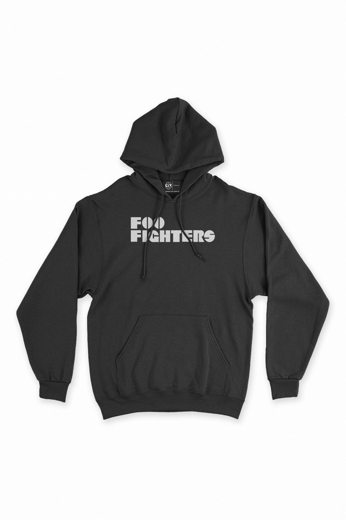Foo Fighters Logolu Siyah Kapşonlu Sweatshirt Hoodie