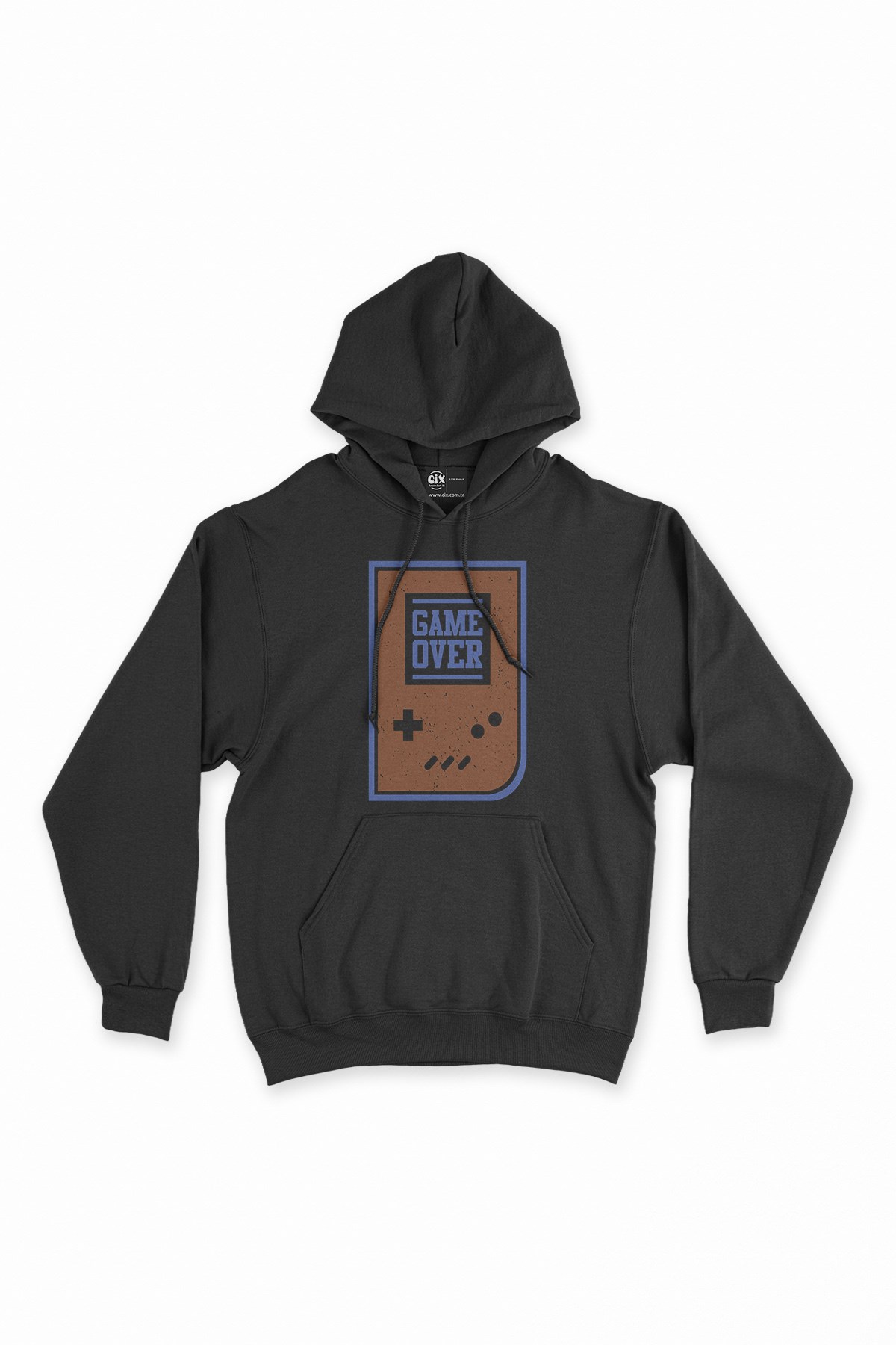 Game Over Siyah Kapşonlu Sweatshirt Hoodie