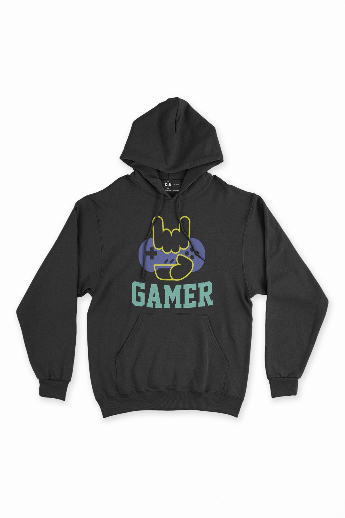 Gamer Hand Siyah Kapşonlu Sweatshirt Hoodie