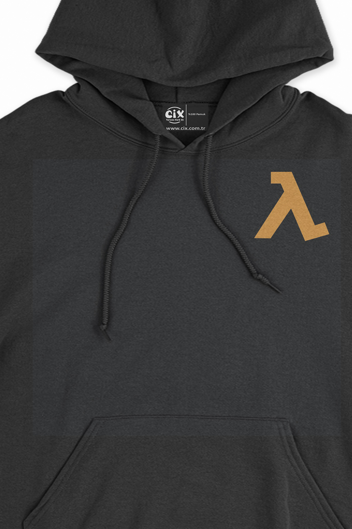 Half Life Cep Logolu Siyah Sweatshirt Hoodie