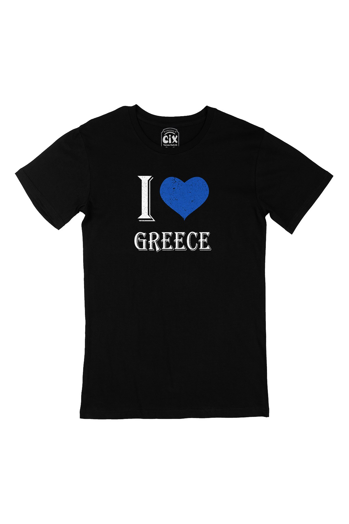 I Love Greece Siyah Tişört