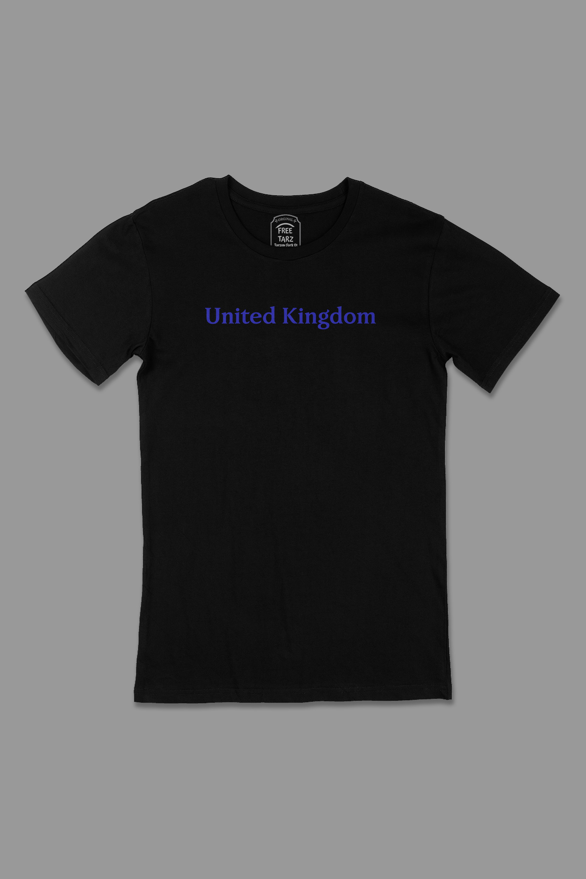 İngiltere United Kingdom Büyük Baskılı Siyah Tişört