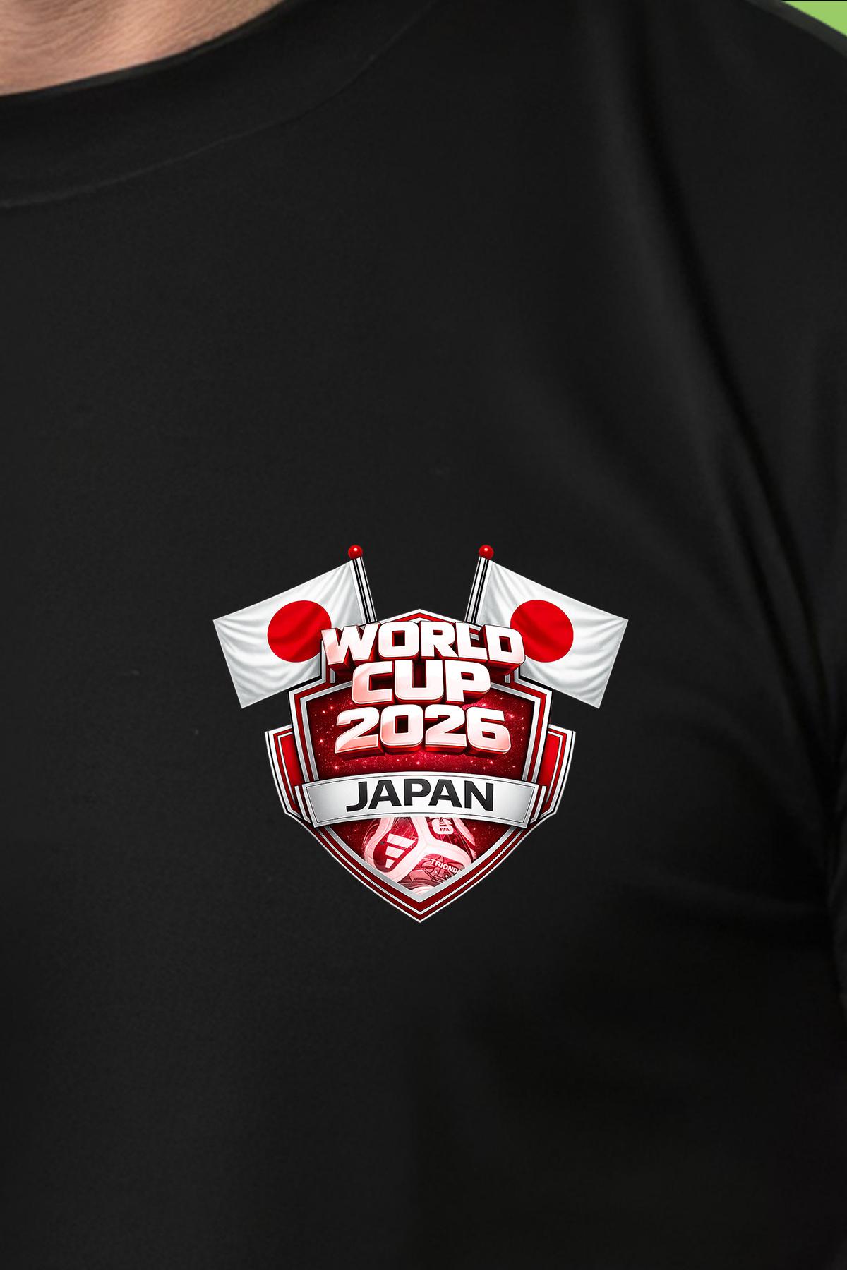 Japonya Dünya Kupası 2026 Siyah Tişört