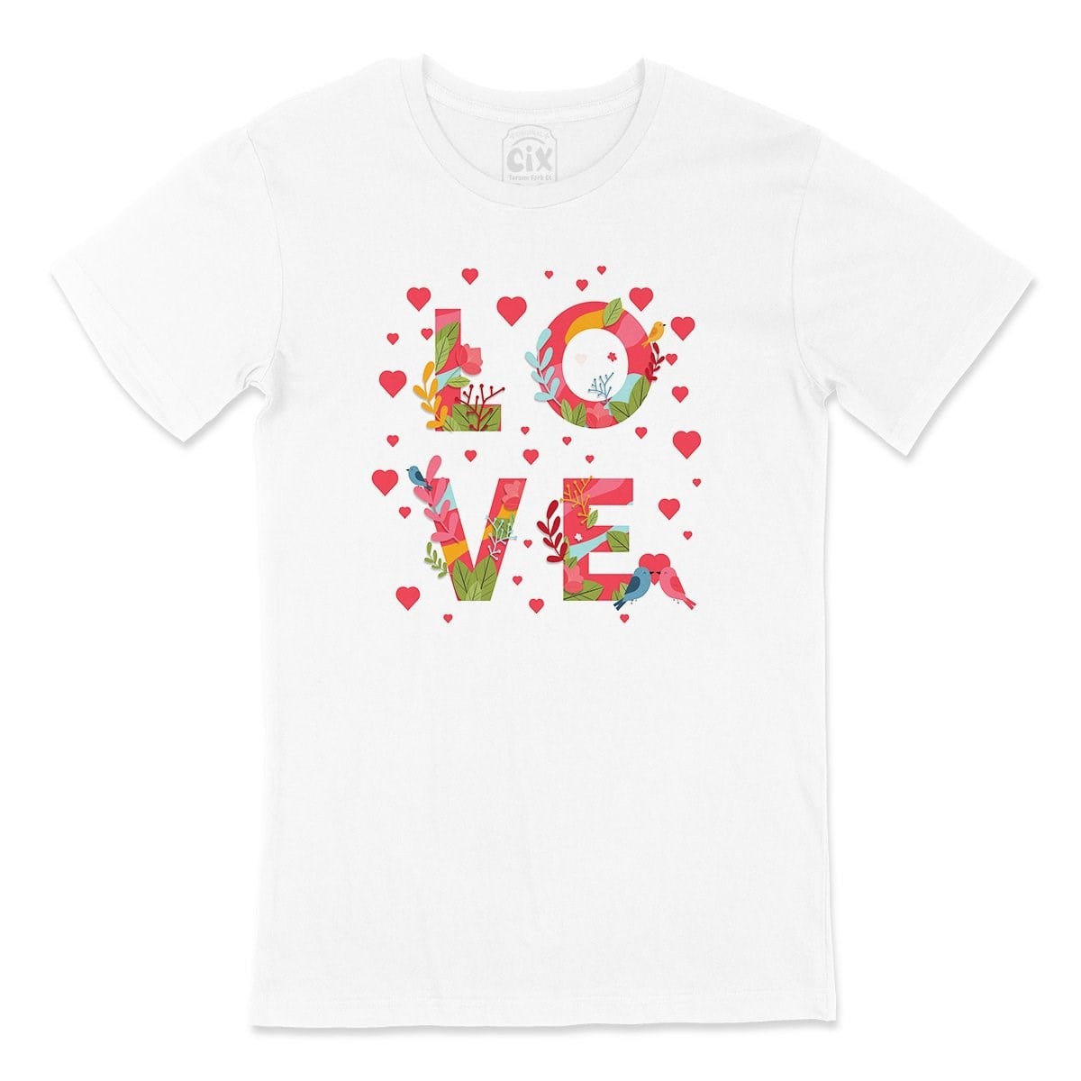 Kalpli Love Yazılı Tişört