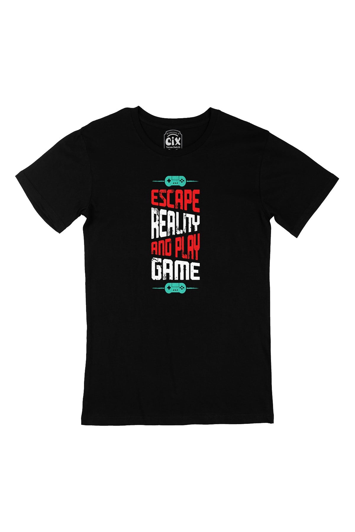 Kırmızı Escape Reality Siyah Tişört