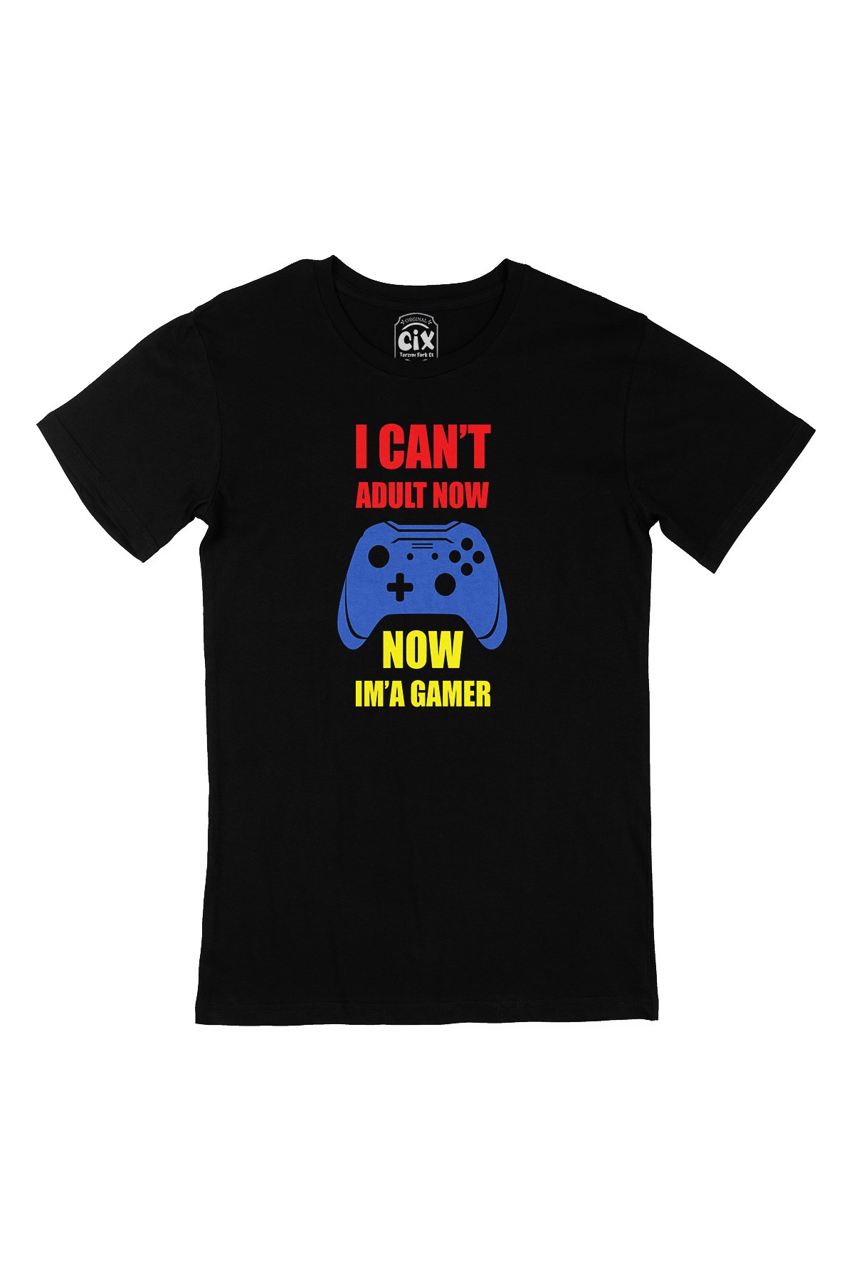 Kırmızı Now I Am A Gamer Siyah Tişört