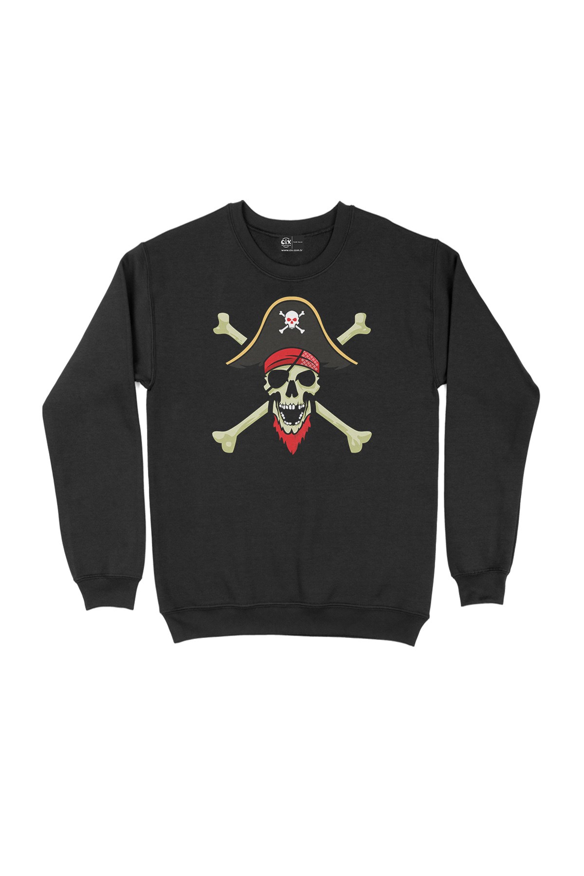 Korsan Siyah Sweatshirt