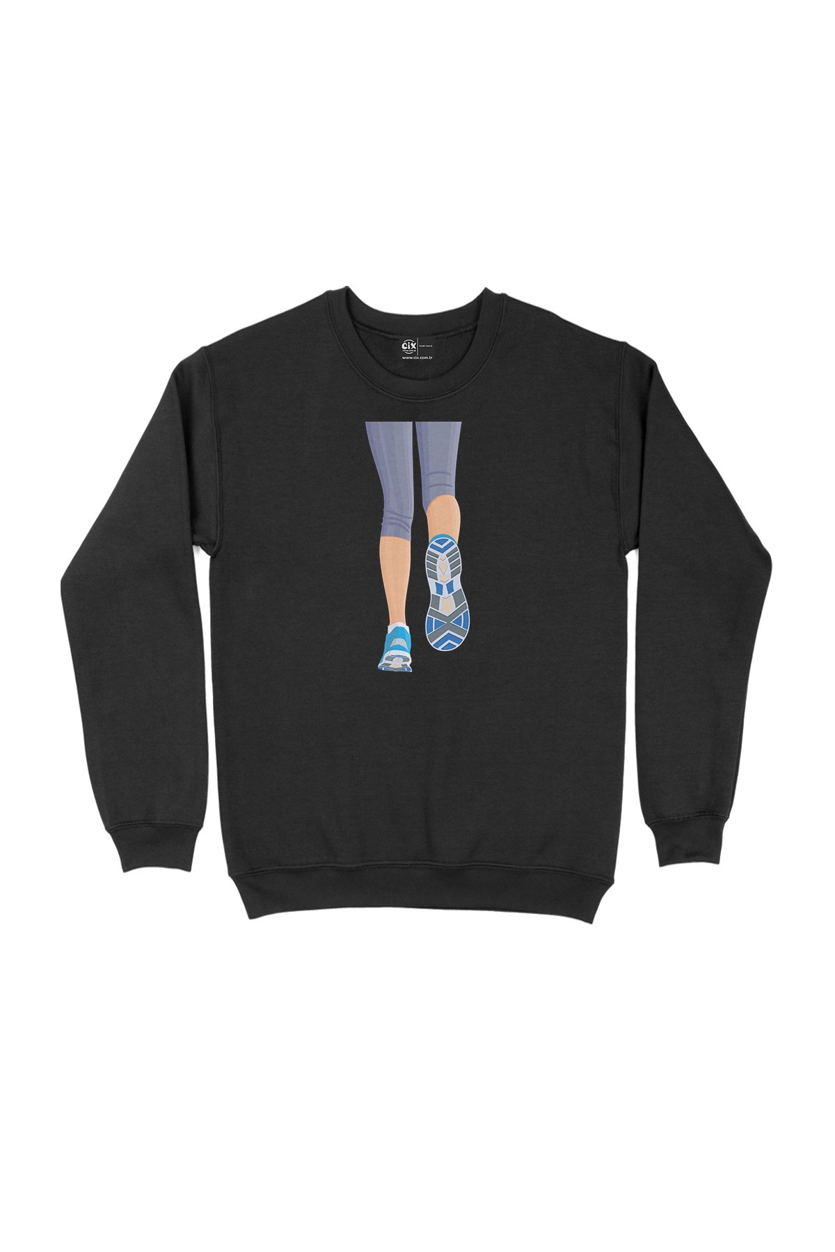 Koşucu Siyah Sweatshirt