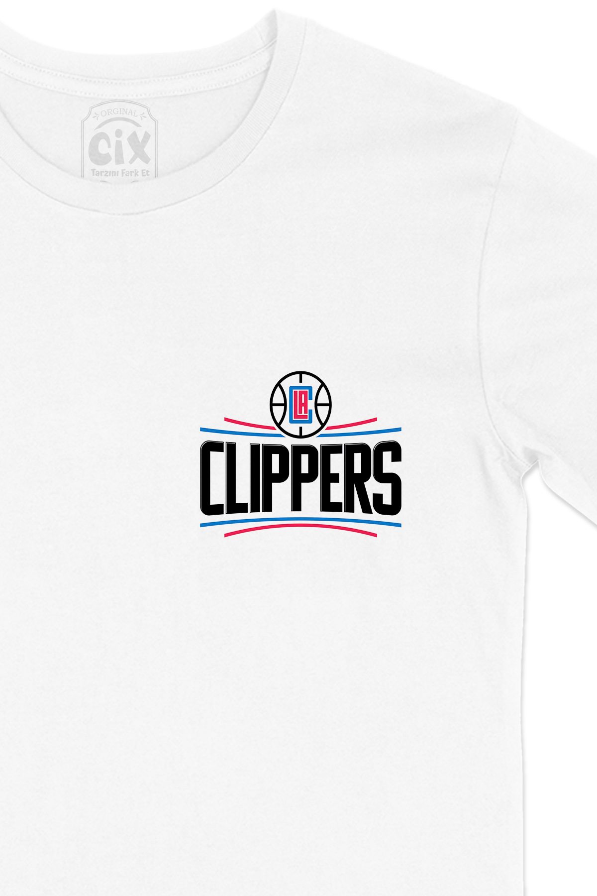 La Clippers Cep Logo Tasarımlı Beyaz Tişört