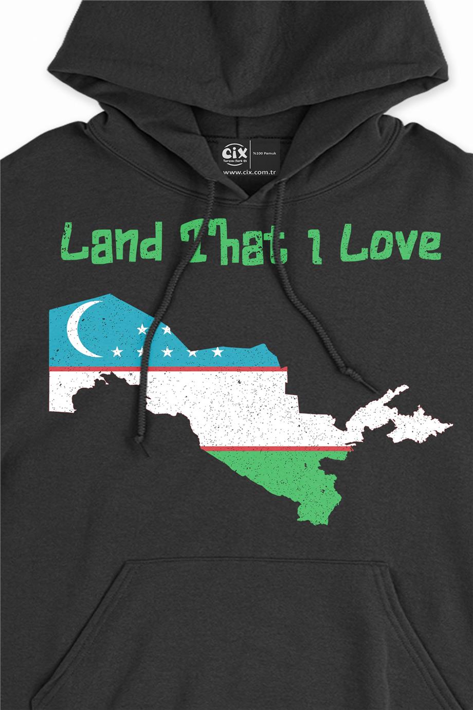 Land That I Love Özbekistan Kapşonlu Sweatshirt Hoodie