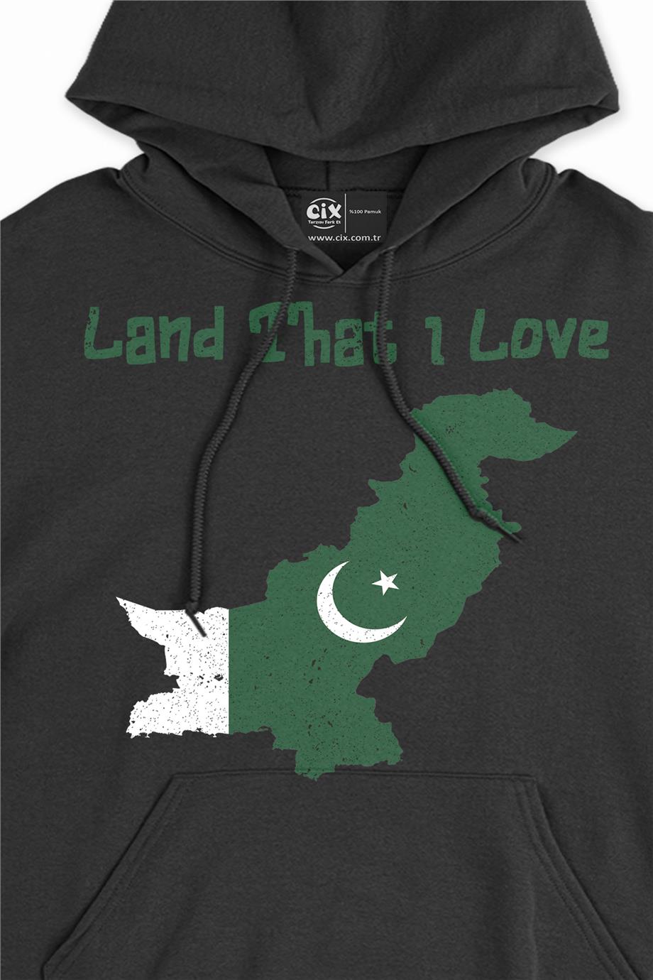 Land That I Love Pakistan Kapşonlu Sweatshirt Hoodie
