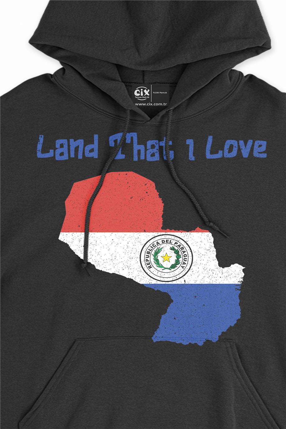Land That I Love Paraguay Kapşonlu Sweatshirt Hoodie