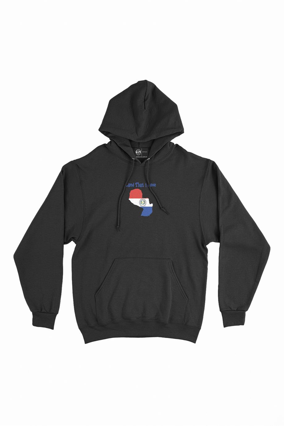 Land That I Love Paraguay Minimal Kapşonlu Sweatshirt Hoodie
