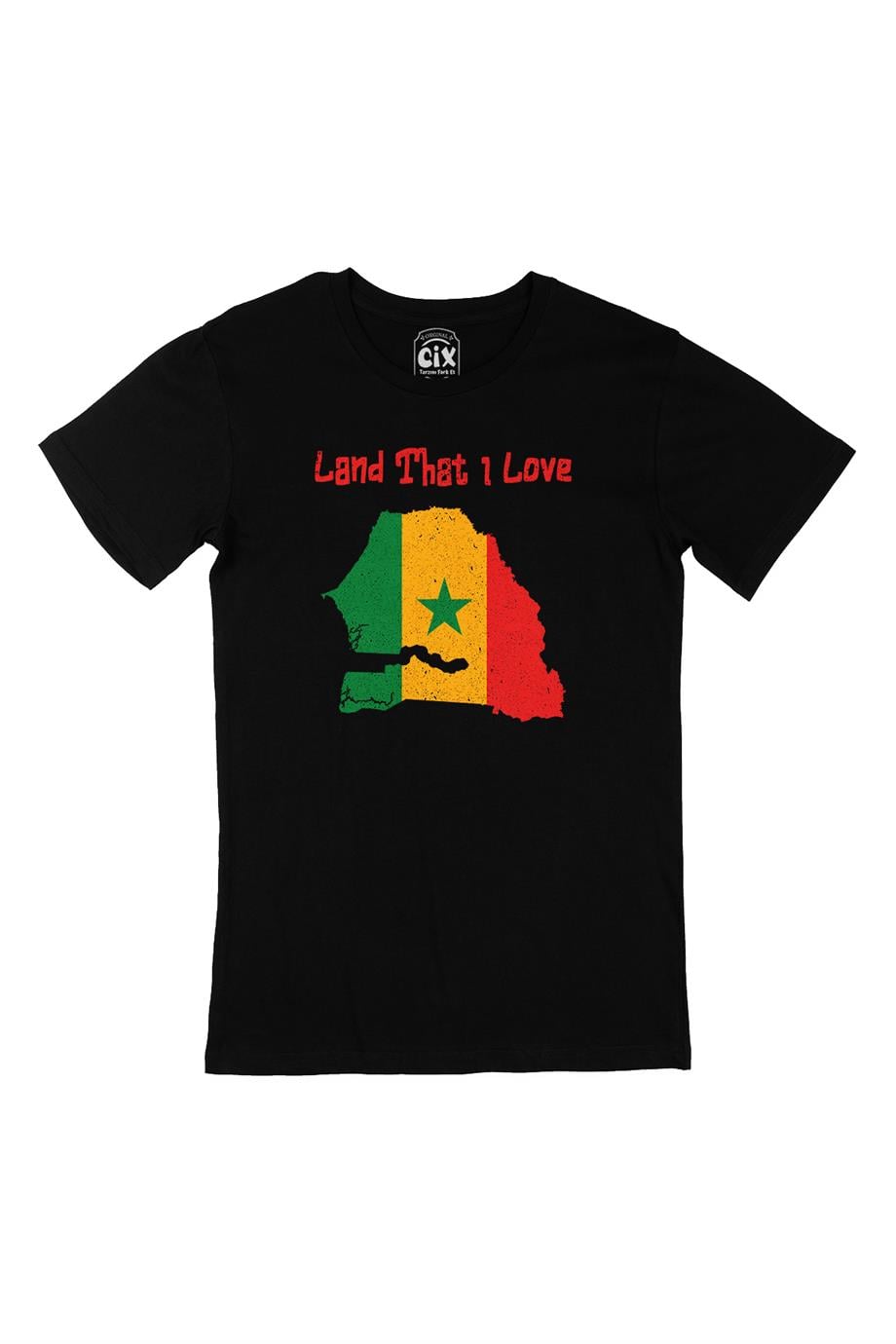 Land That I Love Senegal Siyah Tişört