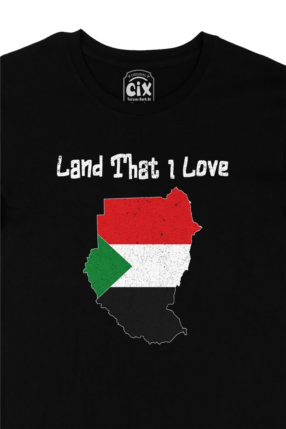 Land That I Love Sudan Siyah Tişört