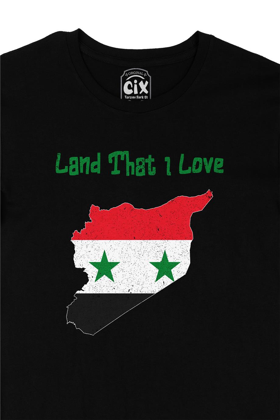 Land That I Love Suriye Siyah Tişört