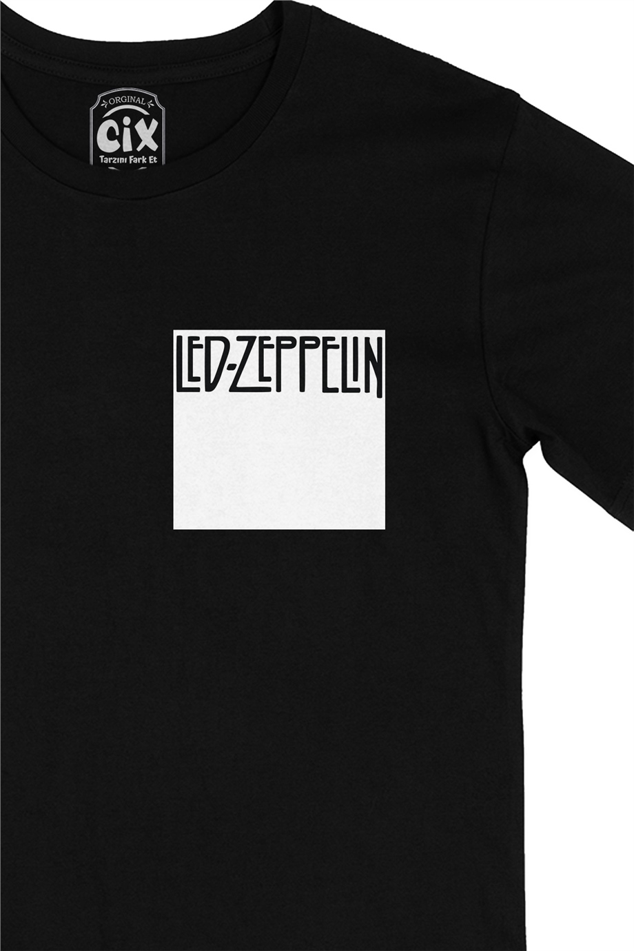 Led Zeppelin Cep Logo Tasarımlı Siyah Tişört
